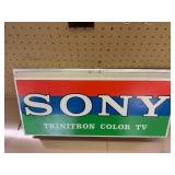 Vintage Sony Trinitron Color TV fluorescent sign.