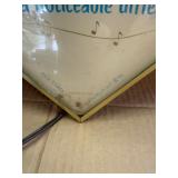 vintage Conn Organ illuminated wall clock in working condition