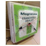 vintage Magnavox franchised dealer advertising clock; runs, did not light
