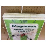 vintage Magnavox franchised dealer advertising clock; runs, did not light