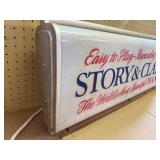 vintage Story & Clark Pianos lighted advertising sign
