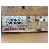vintage illuminated sign for Conn Organs
