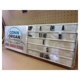 vintage illuminated sign for Conn Organs
