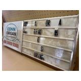 vintage illuminated sign for Conn Organs