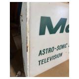 Vintage lighted advertising sign for Magnavox electronics.