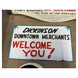 Vintage Advertising Sign Lot – RCA Victor, Dot Records, Paiste & Dickinson Merchants Signs