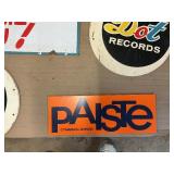 Vintage Advertising Sign Lot – RCA Victor, Dot Records, Paiste & Dickinson Merchants Signs
