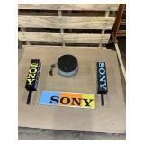 Vintage Sony Display Sign & Store Advertising Pieces, Including Rotational Display unit - Works !