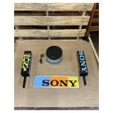 Vintage Sony Display Sign & Store Advertising Pieces, Including Rotational Display unit - Works !