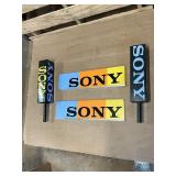 Vintage Sony Display Sign & Store Advertising Pieces, Including Rotational Display unit - Works !