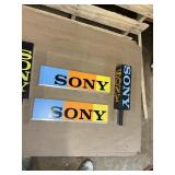 Vintage Sony Display Sign & Store Advertising Pieces, Including Rotational Display unit - Works !