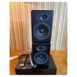 Working vintage Denon DCD-520 Compact Disc Player with pair of Audio Engine Speakers, Deep, rich sound.