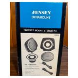 Jensen Dynamount Surface Mount Stereo Kit, model C-9809. This "New Old Stock" (NOS) kit from the 1970s or 80s was designed for car or home audio systems that required surface-mounted speakers.