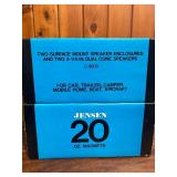 Jensen Dynamount Surface Mount Stereo Kit, model C-9809. This "New Old Stock" (NOS) kit from the 1970s or 80s was designed for car or home audio systems that required surface-mounted speakers.