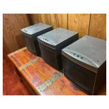 Set of 3 Bose Powered Speakers with Adjustable Bass Controls