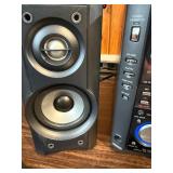 Vintage Aiwa XR-MS3 micro stereo system, including the main unit, remote control, and speakers