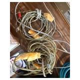 Electronics variety lot. Personal air sanitizer , battery tester , heavy speaker cable and more