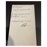 Pioneer LaserVision LD-V2200 LaserDisc player.