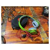 Electronics Lot with APC Backup Power Supply, Headphones, Walkie Talkies & Accessories
