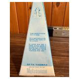 New in box: Vintage This item is a vintage Seth Thomas Metronome de Maelzel.
