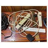 Large Lot of Extension Cords, Power Strips, AV Cables & Electronics Accessories