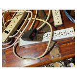 Large Lot of Extension Cords, Power Strips, AV Cables & Electronics Accessories