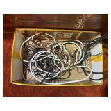 Large Lot of Extension Cords, Power Strips, AV Cables & Electronics Accessories