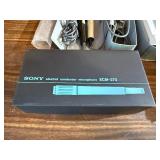 2-vintage Sony ECM-18N’s/1-vintage Sony ECM-19B electret condenser microphones/2- Empty Box (with Mike covers ) ECM -270’s empty boxes. See pics for full description
