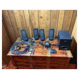 Bose Surround Sound Speaker System w/ Subwoofer, Cables & Carrying Case