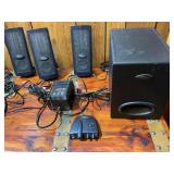 Bose Surround Sound Speaker System w/ Subwoofer, Cables & Carrying Case