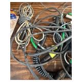 vintage Sony ECM-270 electret condenser microphones with bag and cords , see pics