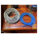 Mixed Network Cables, Extension Cords, Headphones & Power Strip Lot