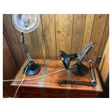 Matching Black Adjustable Desk Lamps – Pair plus parts