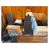 Electronics Lot: new 7 pin cable , new S-Vid Cable , speakers and various.