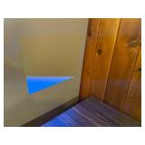 Powers on , illuminates -Mitsubishi HC1100 DLP Projector, designed for home theater use.