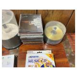 Large Blank Media, Jewel Cases & CD Storage Lot