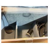 classic Canon AE-1 35mm film photography kit with several compatible accessories