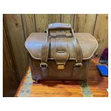 Vintage Leather Camera Bag w/ Filters, Lens Accessories, Strap & Cases