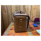 Vintage Leather Camera Bag w/ Filters, Lens Accessories, Strap & Cases