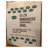 11x14 borderless adjustable easel and a 4-in-1 enlarging easel.