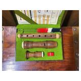 Moeck Wooden Recorder Instrument Set in Display Case