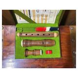 Moeck Wooden Recorder Instrument Set in Display Case