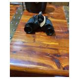 Vintage Binoculars w/ Hard Carrying Case & Strap