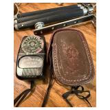 The image displays a collection of vintage cameras and photography accessories, look close at these gems !