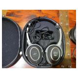 Mixed Electronics Lot w/ Sony Headphones, RadioShack Clock & Cables