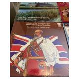 English -9 classical music vinyl LP records. These albums include recordings of composers such as Mozart, Brahms, and Strauss. This lot is listed in Near Mint to Mint condition.