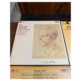 a collection of vintage vinyl records primarily featuring classical orchestral music from artists like Tchaikovsky, Stravinsky, and Vivaldi