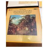 a collection of vintage vinyl records primarily featuring classical orchestral music from artists like Tchaikovsky, Stravinsky, and Vivaldi