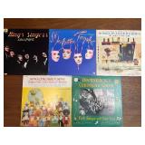 vintage vinyl records primarily featuring choral and vocal ensemble music, including "Lollipops" by The King
