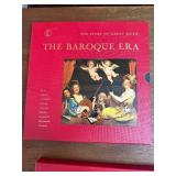 Collection of four vintage “The Story of Great Music” boxed sets, covering major classical periods including The Baroque Era, Age of Elegance, The Opulent Era, and The Romantic Era